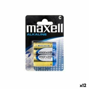 Alkaline Batteries Maxell LR14 (12 Units)