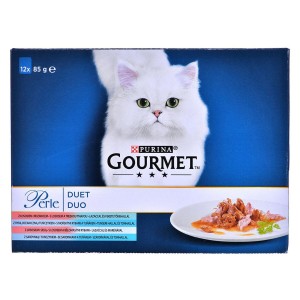 Katzenfutter Purina Gourmet Lachsfarben Thunfisch Fisch 12 x 85 g