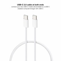 Câble USB NANOCABLE 10.01.6002-CO 2 m Blanc (1 Unité)