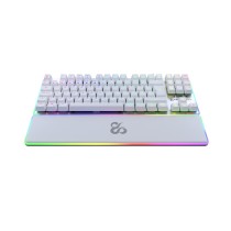 Tastatur Newskill Qwerty Spanisch Weiß LED RGB