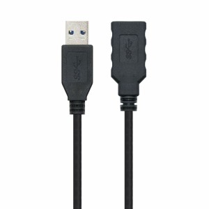 USB-Kabel NANOCABLE 10.01.0901-BK Schwarz