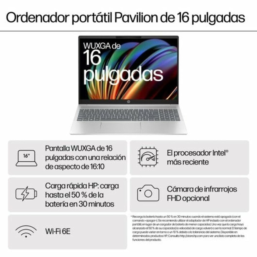 Ordinateur Portable HP Pavilion 16-af0008ns 16" 16 GB RAM 512 GB SSD