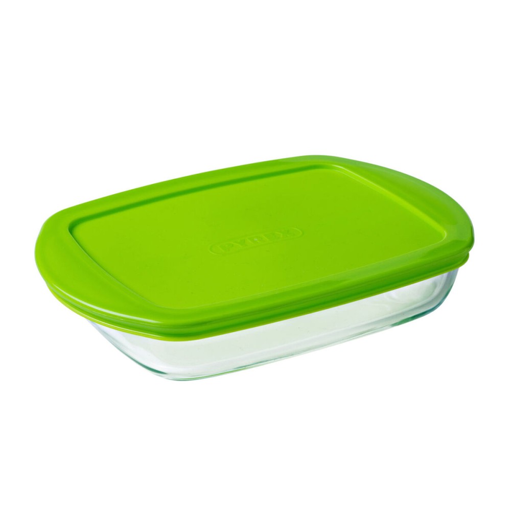 Rechteckige Lunchbox mit Deckel Pyrex Prep&store Px grün 1,6 L 28 x 20 cm Glas (5 Stück)