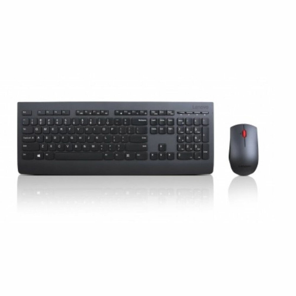 Clavier et souris sans fil Lenovo 4X30H56823 Noir Espagnol Espagnol Qwerty