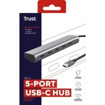 USB Hub Trust 25136 Silver 10 cm (1 Unit)