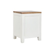 Table de Nuit DKD Home Decor Blanc Marron Acacia Bois de manguier 45 x 40 x 60 cm