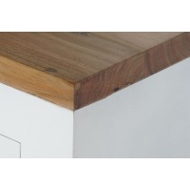 Beistelltisch DKD Home Decor Weiß Braun Akazienholz Mango-Holz 110 x 30 x 80 cm