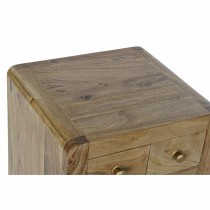 Table de Nuit DKD Home Decor 45,5 x 40 x 60 cm Naturel Doré Acacia