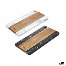 Cutting board Quttin Marble Acacia 15 x 30 cm (10 Units)