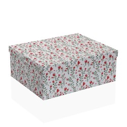 Jeu de Caisses de Rangement Empilables Versa Coeurs Carton 15 Pièces 35 x 16,5 x 43 cm