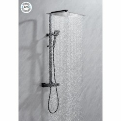 Colonne de douche Oceanic Noir mat Acier inoxydable ABS 40 x 40 cm