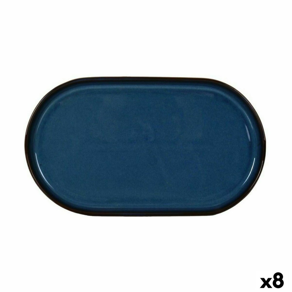 Plateau apéritif La Mediterránea Chester Bleu Oblongue 30,5 x 17,5 x 2,8 cm (8 Unités)