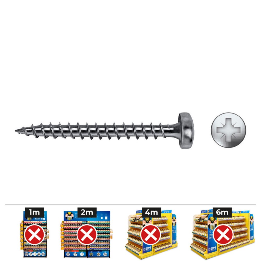 Box of screws CELO VLOX B Galvanised Ø 3 x 10 mm Full roll (1000 Unidades)