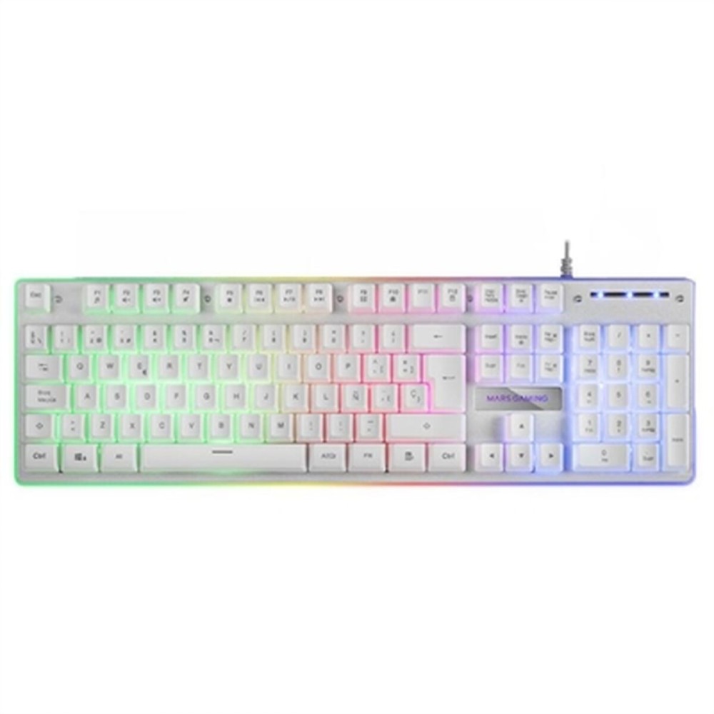 Clavier Mars Gaming MK220 Espagnol Qwerty RGB Blanc