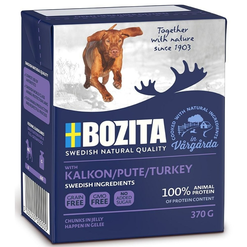 Nassfutter Bozita Trozos en gelatina Pavo Huhn Truthahn Rindfleisch 370 g