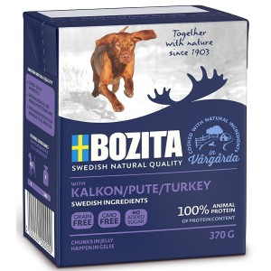 Alimentation humide Bozita Trozos en gelatina Pavo Poulet Dinde Veau 370 g