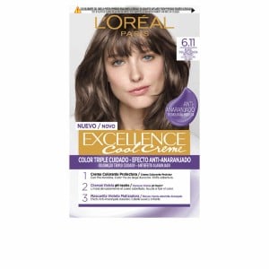 Dauerhafte Creme-Coloration L'Oreal Make Up Excellence Cool Creme 6.11-rubio oscuro ceniza