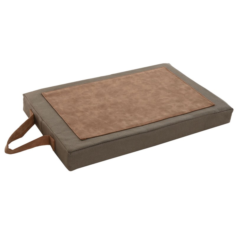 Coussin de sol Home ESPRIT Marron Coton Polyester 40 x 25 x 4 cm