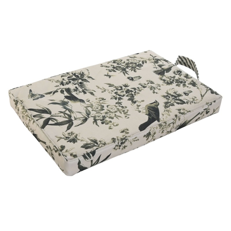 Floor cushion Home ESPRIT Green Beige Cotton Polyester 40 x 25 x 4 cm