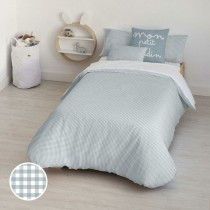 Housse de Couette Kids&Cotton Vichy Bleu 175 Fils 155 x 220 cm