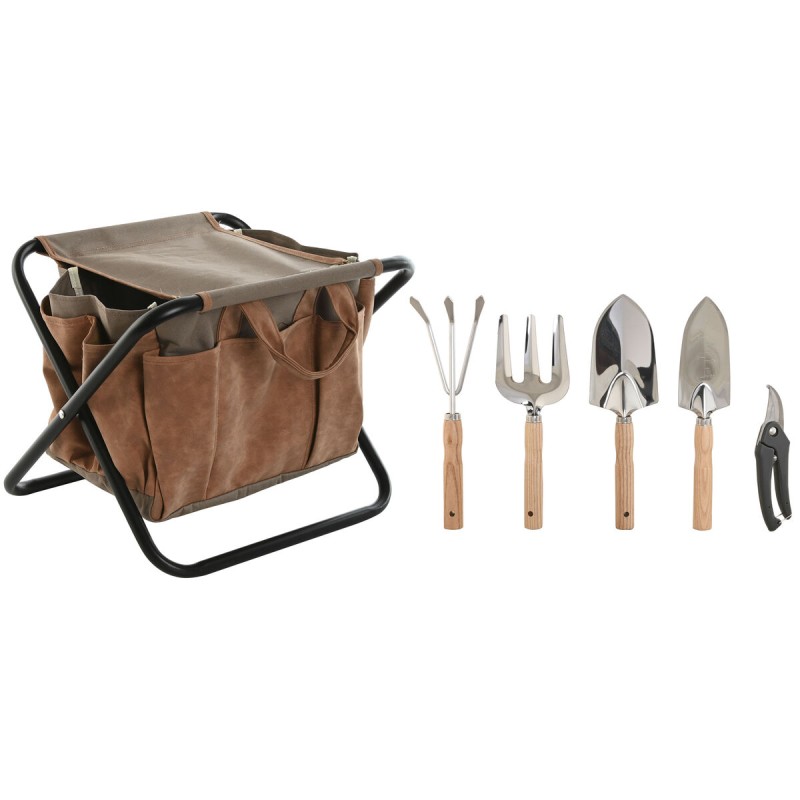 Werkzeugsatz für den Garten Home ESPRIT 7 Stücke Braun 40 x 28 x 35 cm