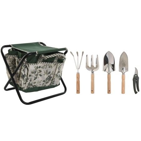 Werkzeugsatz für den Garten Home ESPRIT 7 Stücke Weiß grün 40 x 28 x 35 cm