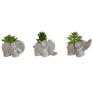 Decorative Plant Home ESPRIT Polyethylene Cement 8 x 5 x 7 cm (3 Units)