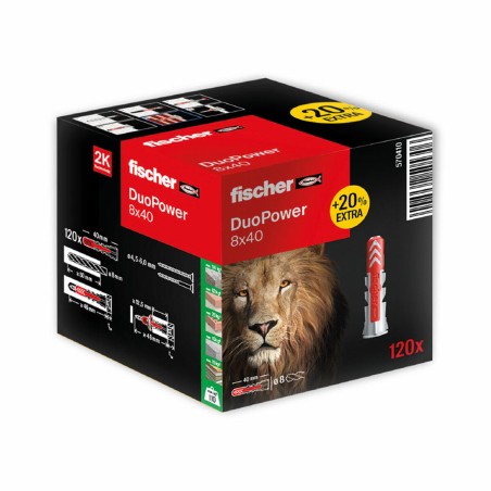 Stollen Fischer DuoPower 570410 8 x 40 mm (120 Stück)