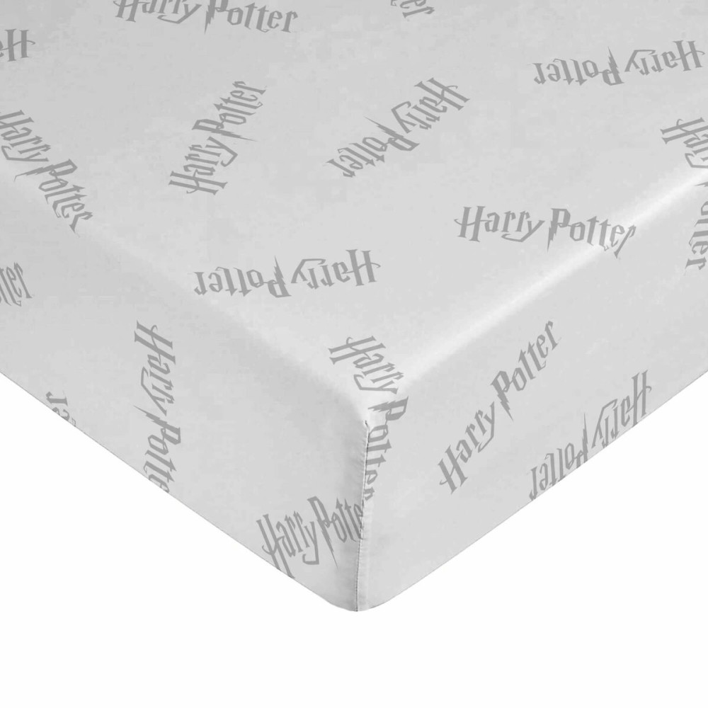 Drap housse Harry Potter Blanc Gris 90 x 200 cm