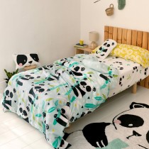 Parure de couette HappyFriday Moshi Moshi Panda Garden Blue Bleu Lit 1 persone 2 Pièces