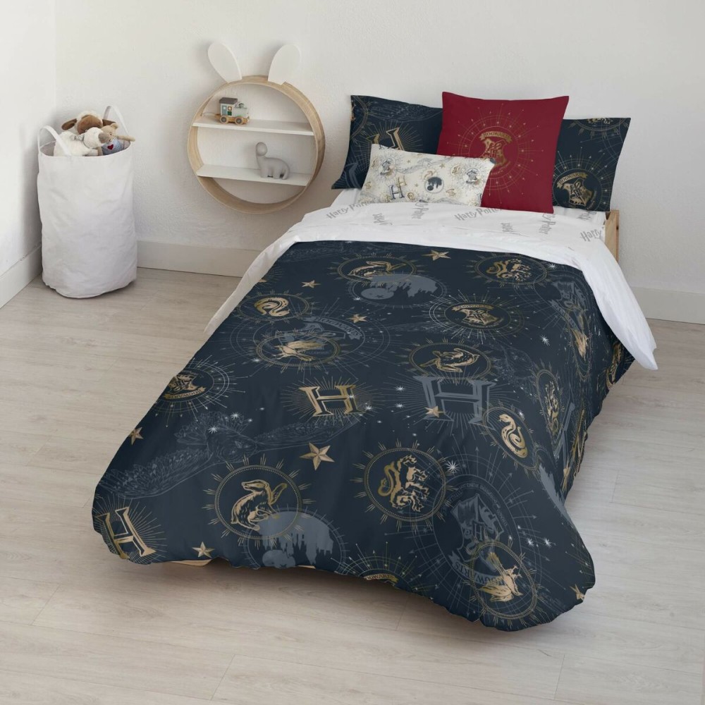 Housse de Couette Harry Potter Gold Multicouleur 175 Fils 140 x 200 cm Lit 1 persone