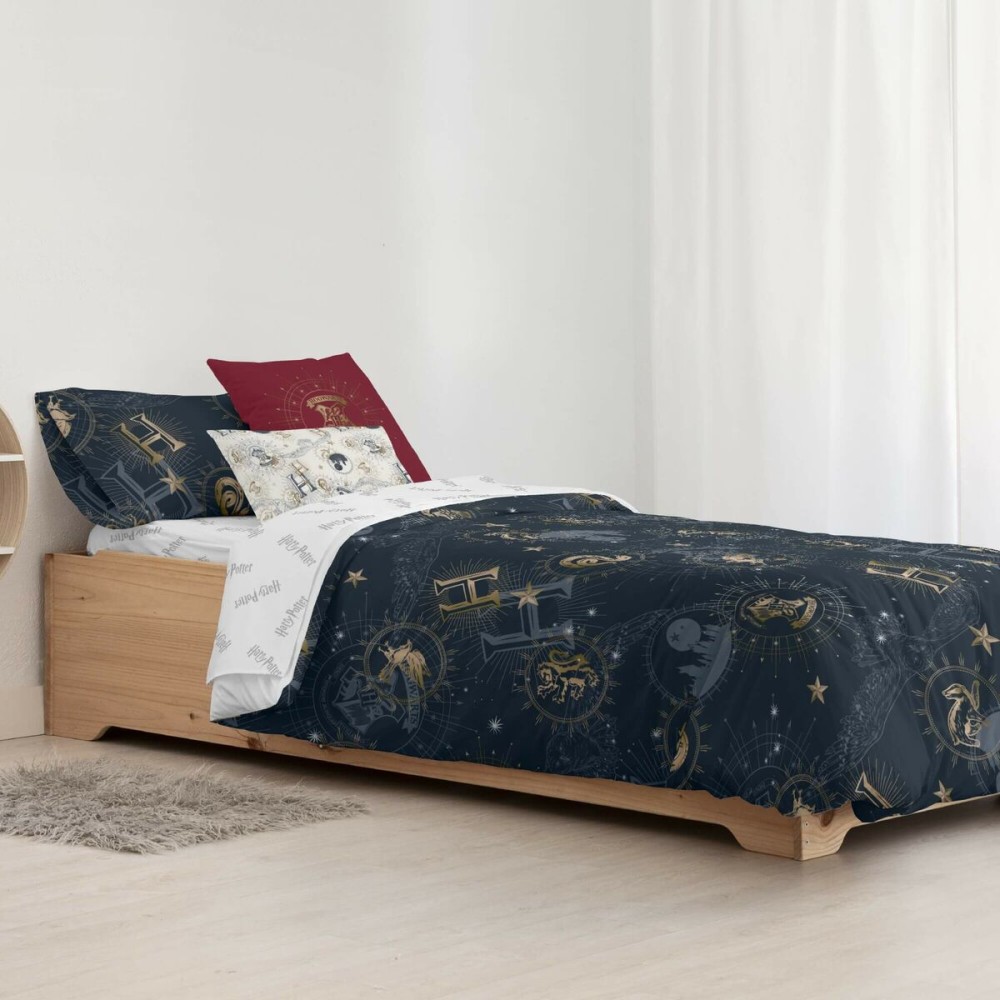 Housse de Couette Harry Potter Gold Multicouleur 175 Fils 140 x 200 cm Lit 1 persone