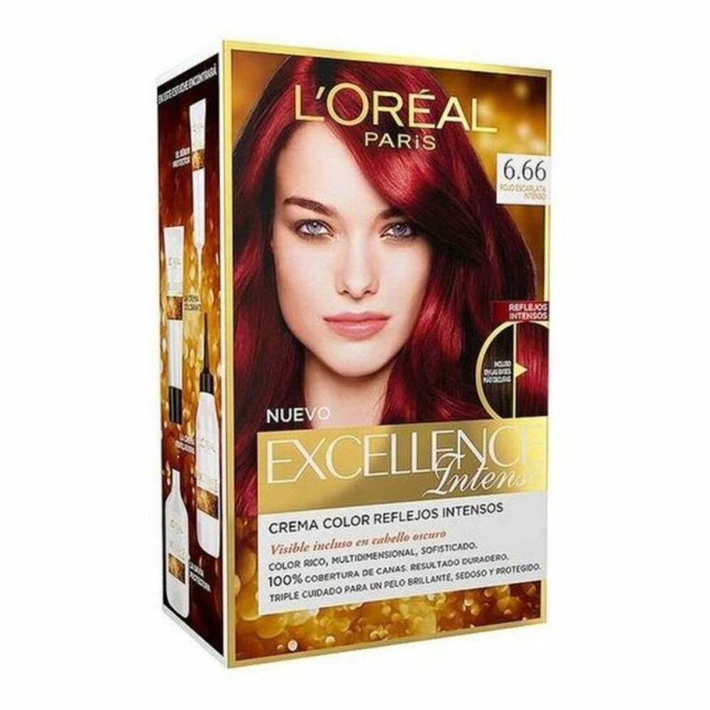 Dauerfärbung Excellence Intense L'Oreal Make Up Excellence Intense Intensives Scharlachrot (1 Stück)