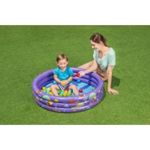 Bestway Aufblasbares Kinderbecken 3 Ringe mit Bällen 102x25 cm +2 Jahre Innen und Garten 52466