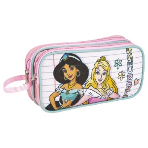 Trousse Fourre-Tout Double Disney Princess Rose 22,5 x 8 x 10 cm