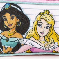 Trousse Fourre-Tout Double Disney Princess Rose 22,5 x 8 x 10 cm