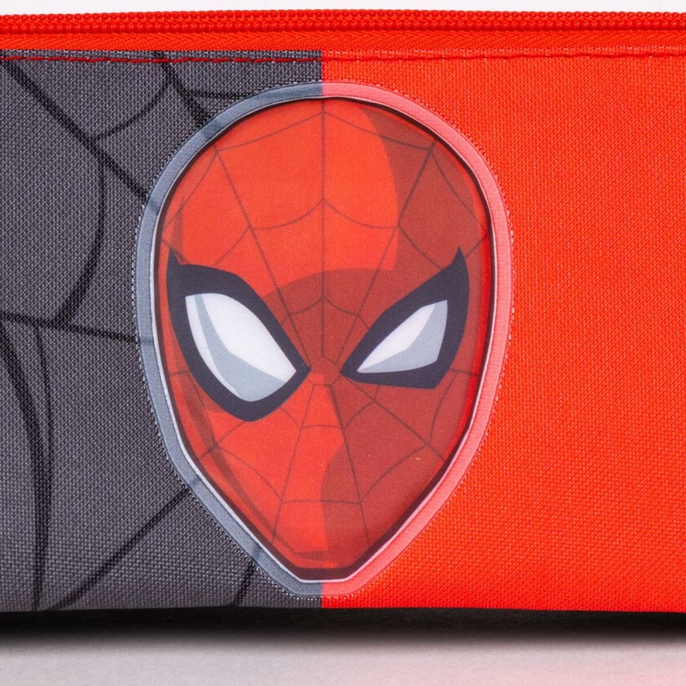 Trousse Fourre-Tout Triple Spider-Man Rouge Noir 22,5 x 2 x 11,5 cm