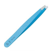 Tweezers for Plucking Premax Angled point Stainless steel Blue (9 cm)