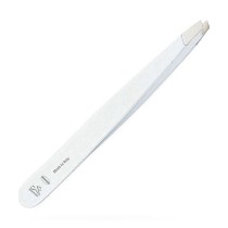 Pince à épiler Premax Pointe Oblique Acier inoxydable Blanche (9 cm)