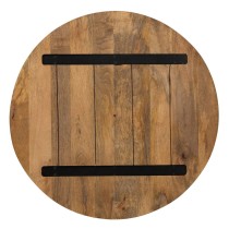 Tabletop Beige Mango wood 80 x 80 x 3 cm Circular Occasional