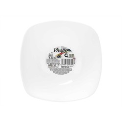 Bowl White 11 x 4 x 11 cm (48 Units) Squared