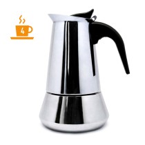 Italian Coffee Pot Vin Bouquet 4 Cups Stainless steel