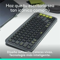 Wireless Keyboard Logitech Grey Spanish Qwerty QWERTY