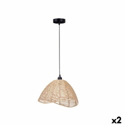 Suspension Naturel Rotin 60 W conique 220 -240 V 34 x 20 x 30 cm (2 Unités)