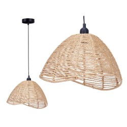 Suspension Naturel Rotin 60 W conique 220 -240 V 34 x 20 x 30 cm (2 Unités)