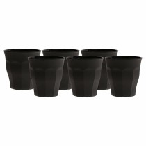 Glass PICARDIE Crystal Black 6 Pieces (6 Units) (Refurbished A)