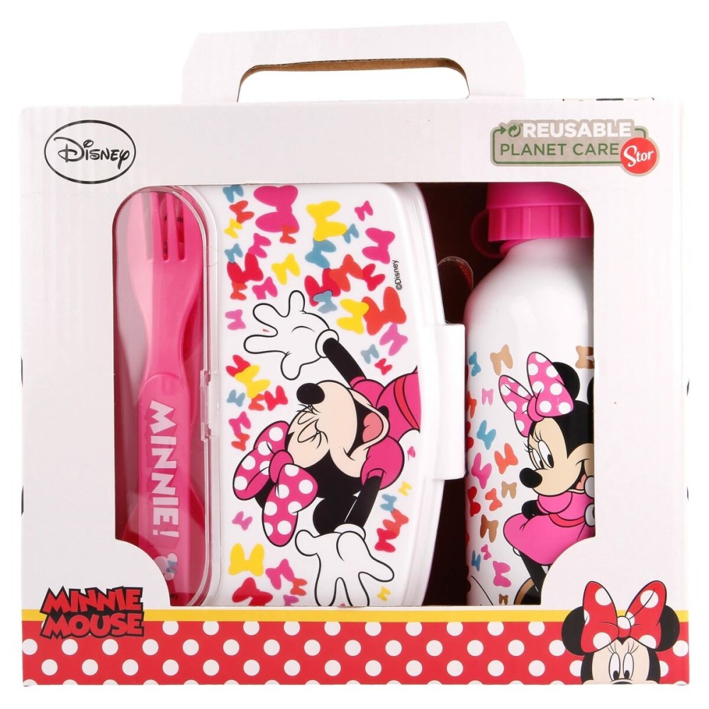 Children’s Dinner Set Minnie So Edgy Bows Multicolour Metal Plastic (Refurbished A)