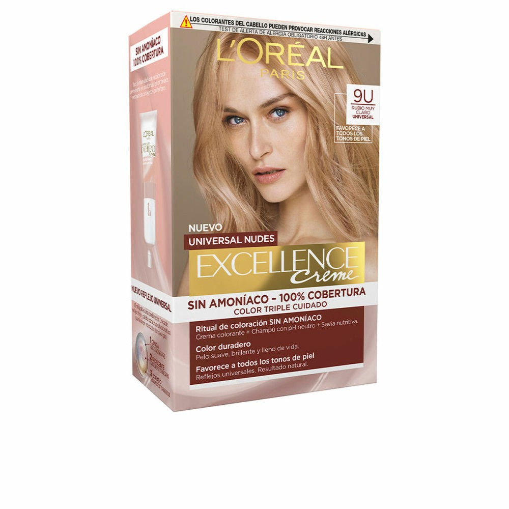 Teinture permanente L'Oreal Make Up Excellence Nº 9U Blond Très Clair