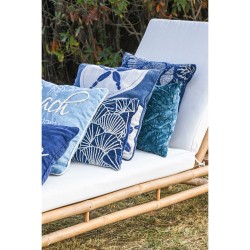 Coussin Home ESPRIT Argenté Blue marine méditerranéen 45 x 15 x 45 cm