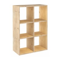 Shelves Astigarraga Dinamic 6 Brown Natural Pinewood 70,8 x 33 x 105,4 cm Cubes Modular